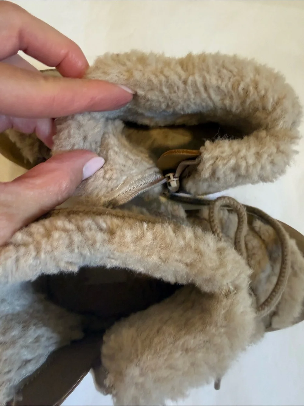 Zara Faux Fur Winter Boots - Taupe Toddler size 10